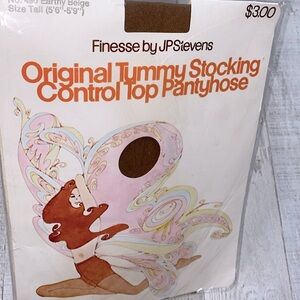 Finesse pantyhose by JP Stevens Original tummy tucking control vintage new